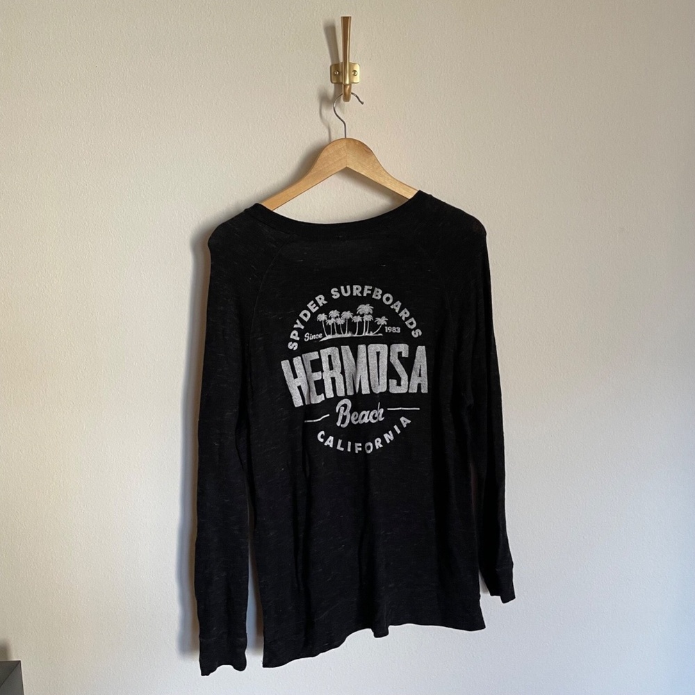 Techstyles Spyder Surfboards Sweatshirt Women's LG Black Beach Casual